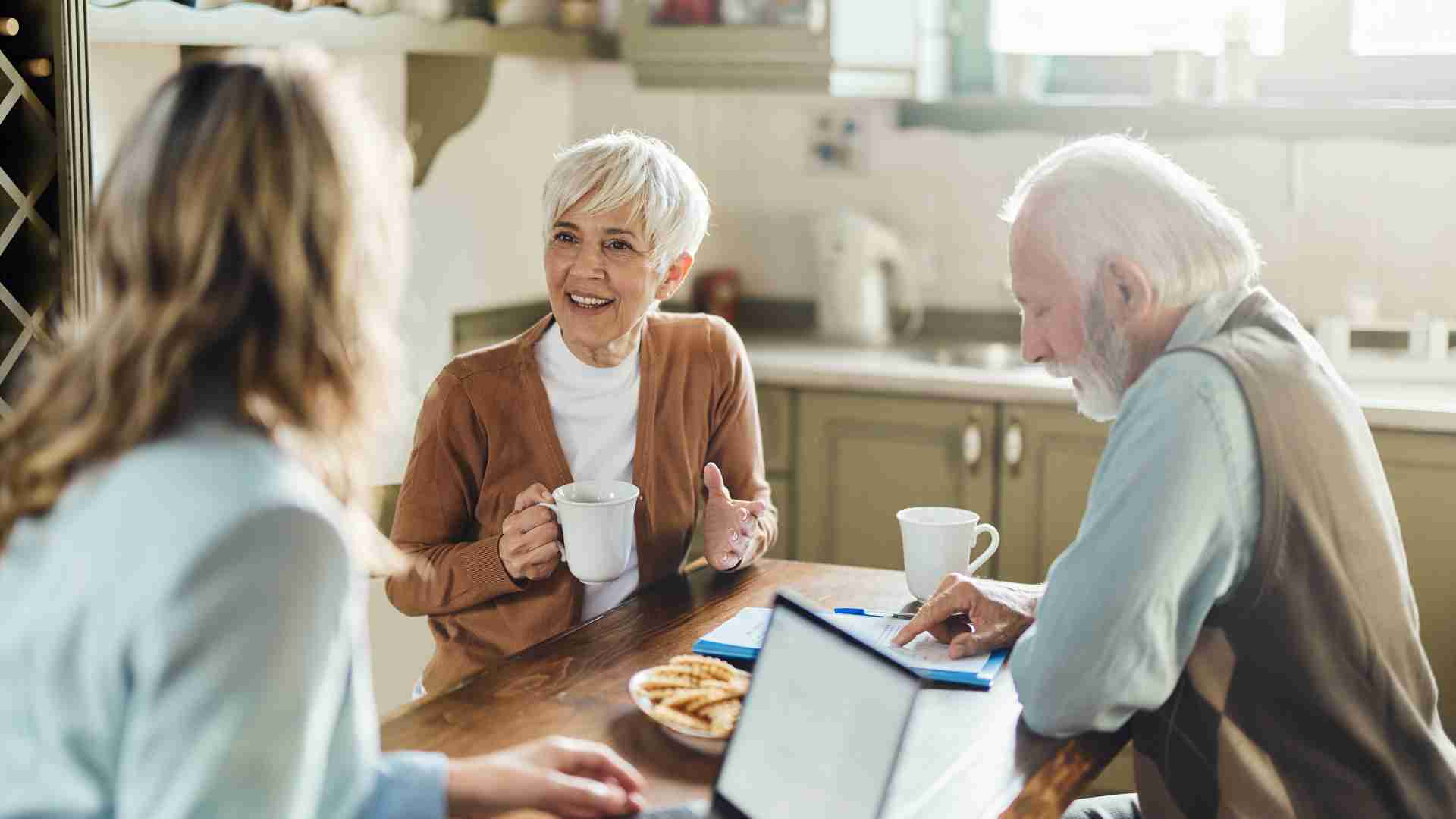 A couple discussing whether to use a Trust Fund or Will for their estate plan